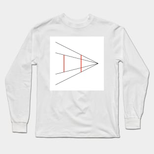 Ponzo's illusion (T478/0428) Long Sleeve T-Shirt